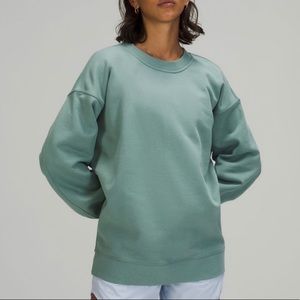 Lululemon sweatshirt. “Perfectly oversized sweatshirt” in tidalwave teal. XL